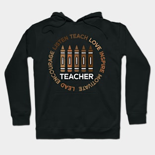 Black History Teacher Teach Love African American Men Women Hoodie